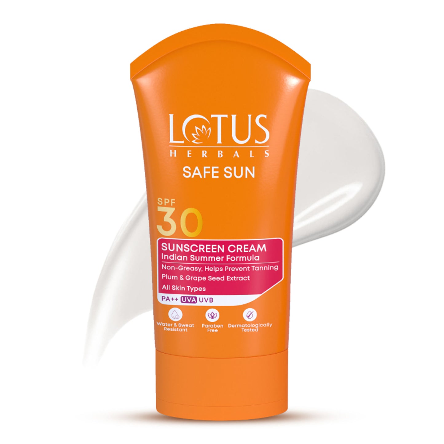 Lotus Herbals Safe Sun Sunscreen Cream PA++ UVA SPF-30 UVB Indian Summer Formula