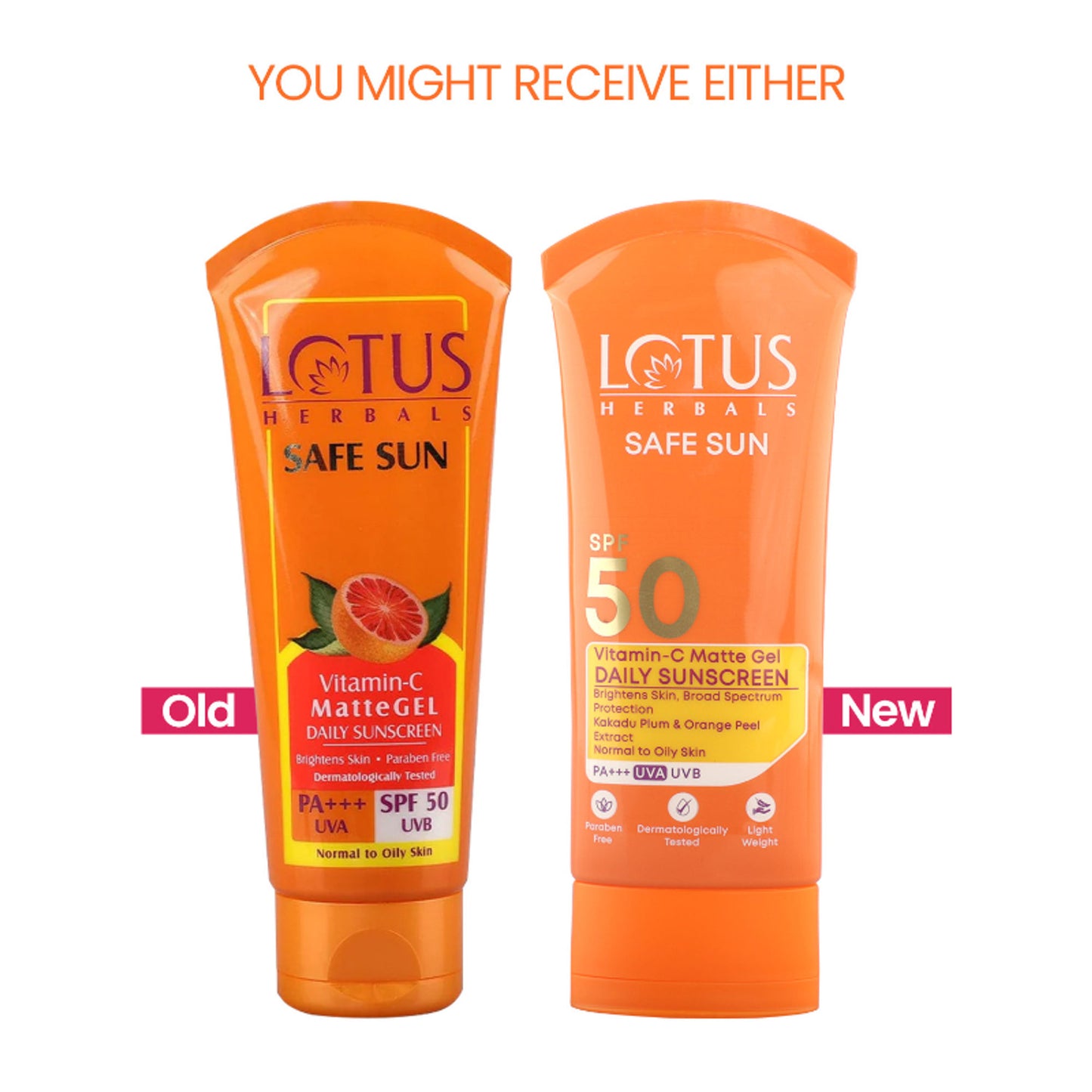 Lotus Herbals SafeSun Vitamin C Matte Gel Daily Sunscreen SPF 50 PA+++ | For All Skin Types