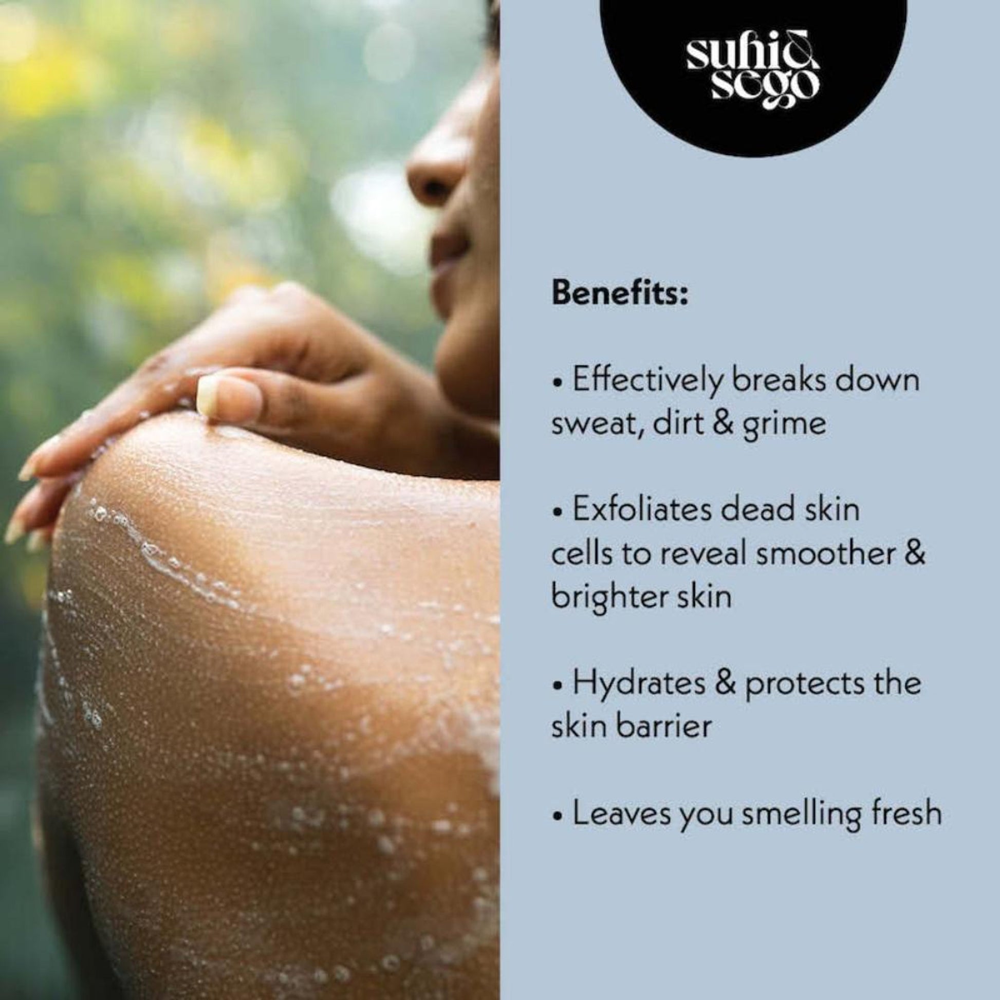 Suhi & Sego Fresh Reset Body Cleanser With Lactic Acid, Hydrates & Exfoliates, Sls & Paraben Free