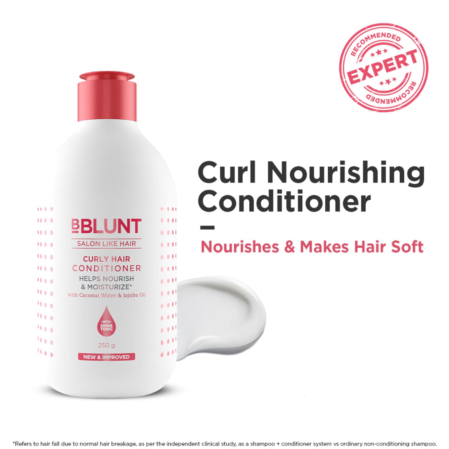BBlunt Curly Hair Conditioner With Coconut Water & Jojoba Oil For Salon Like Curls At Home