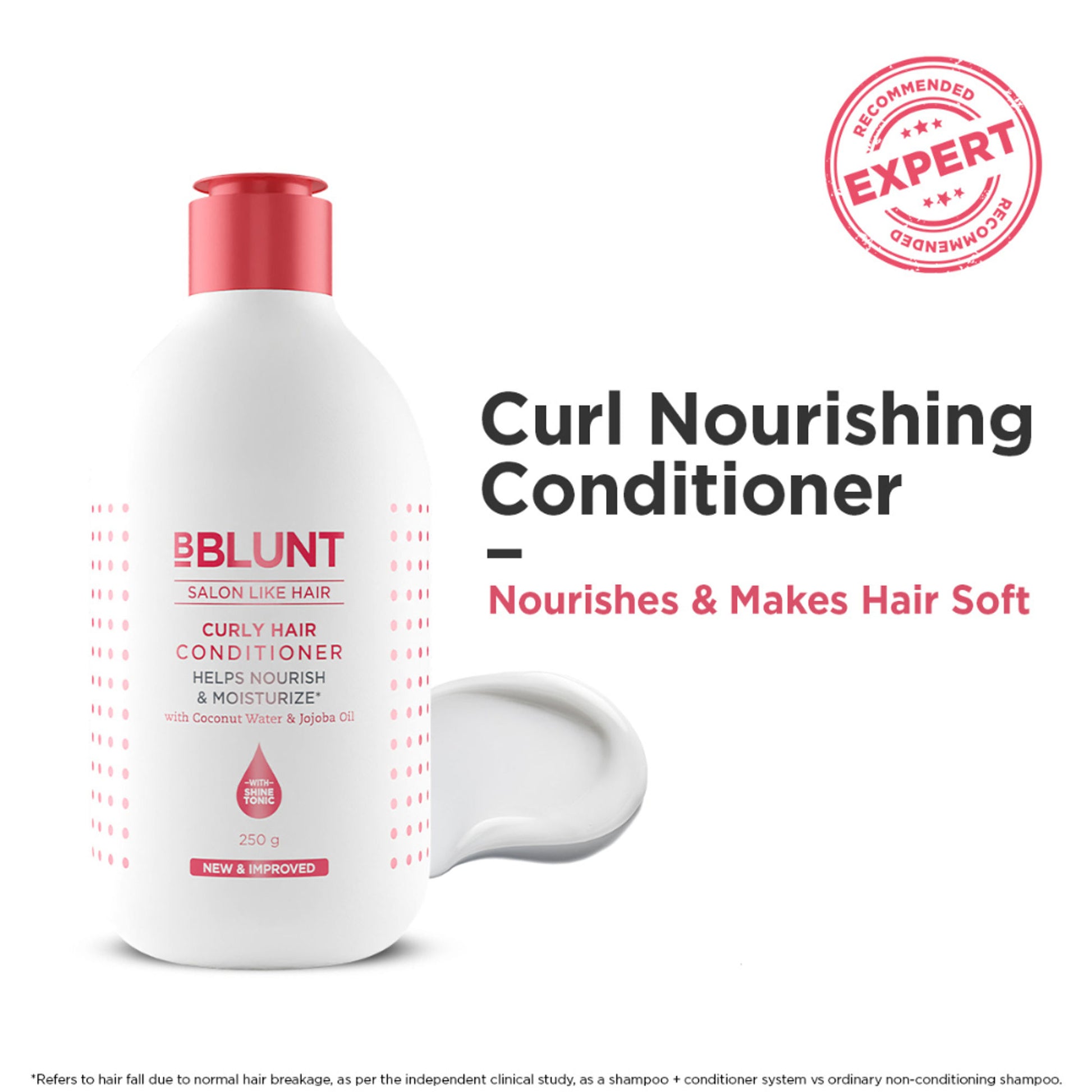 BBlunt Curly Hair Conditioner With Coconut Water & Jojoba Oil For Salon Like Curls At Home