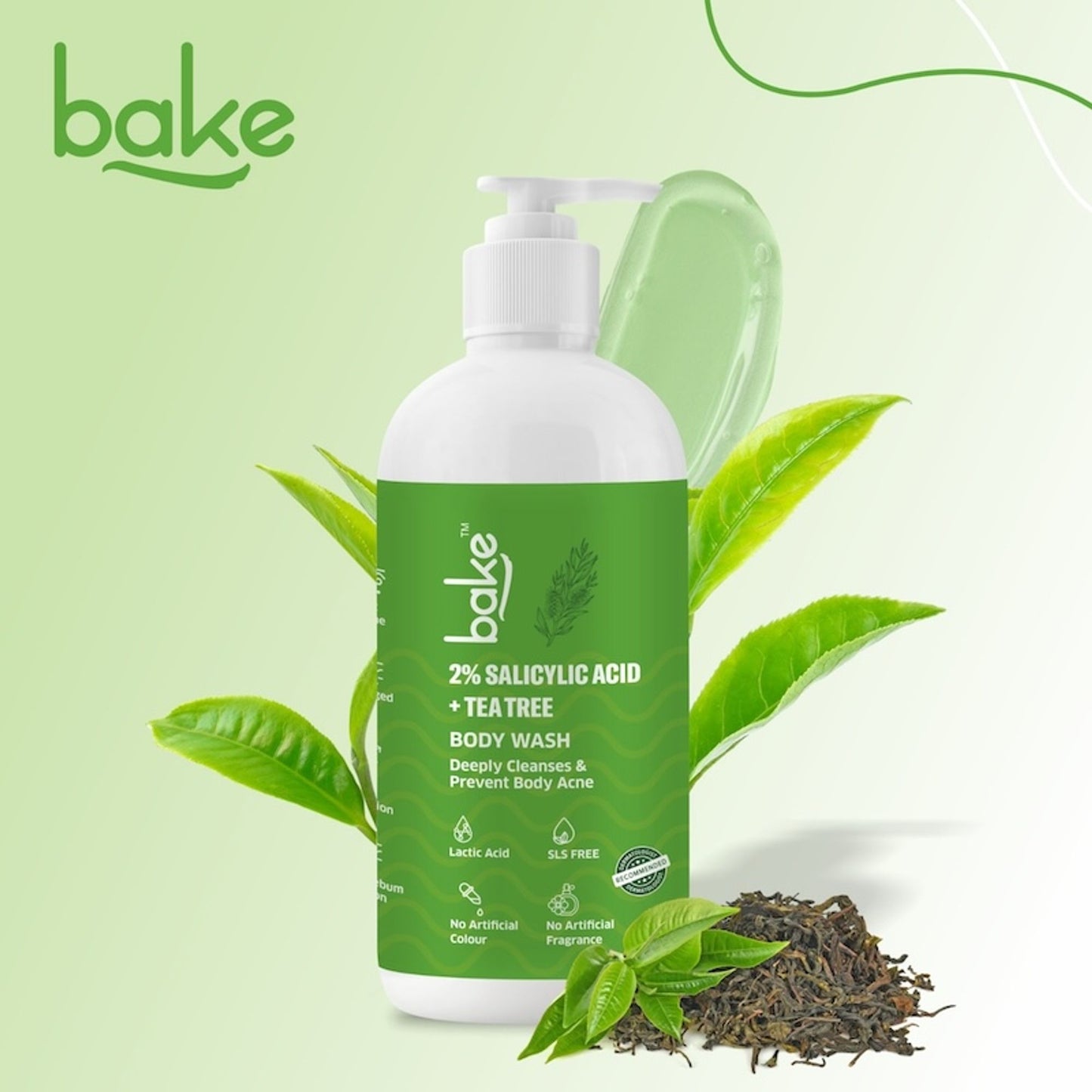 BAKE 2% Salicylic Acid Body Wash For Body Acne & Strawberry Skin