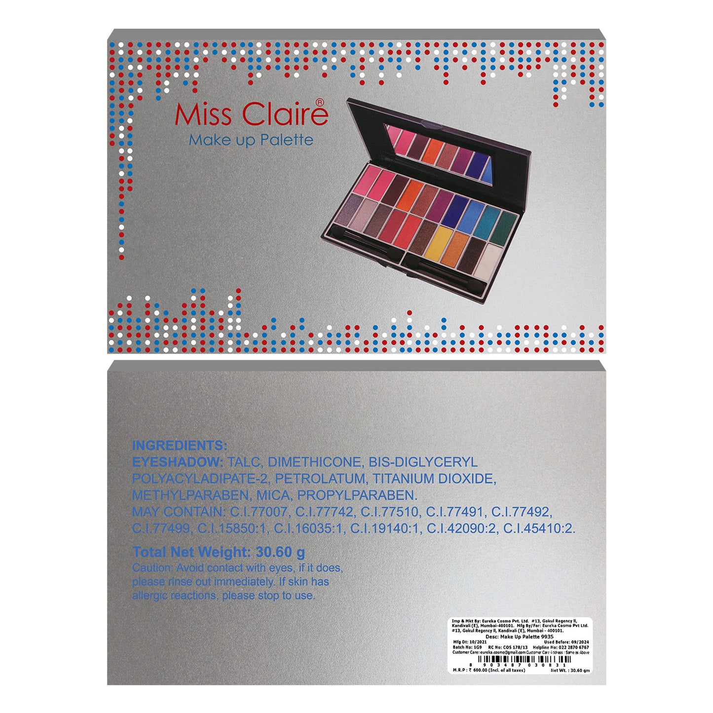 Miss Claire Make Up Palette 9935 (Make Up Kit)