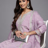 Dhiyona IE Ethnic Motifs Embroidered Regular Sequinned Kurta with Trousers & Dupatta