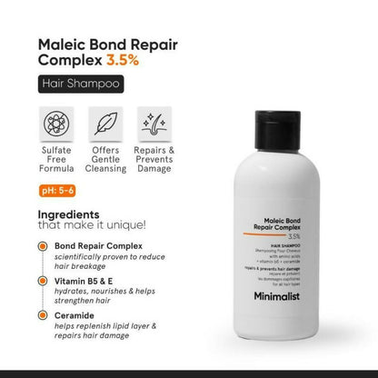 Minimalist Maleic Bond Repair Complex 3.5 % Hair Shampoo - Indyancart