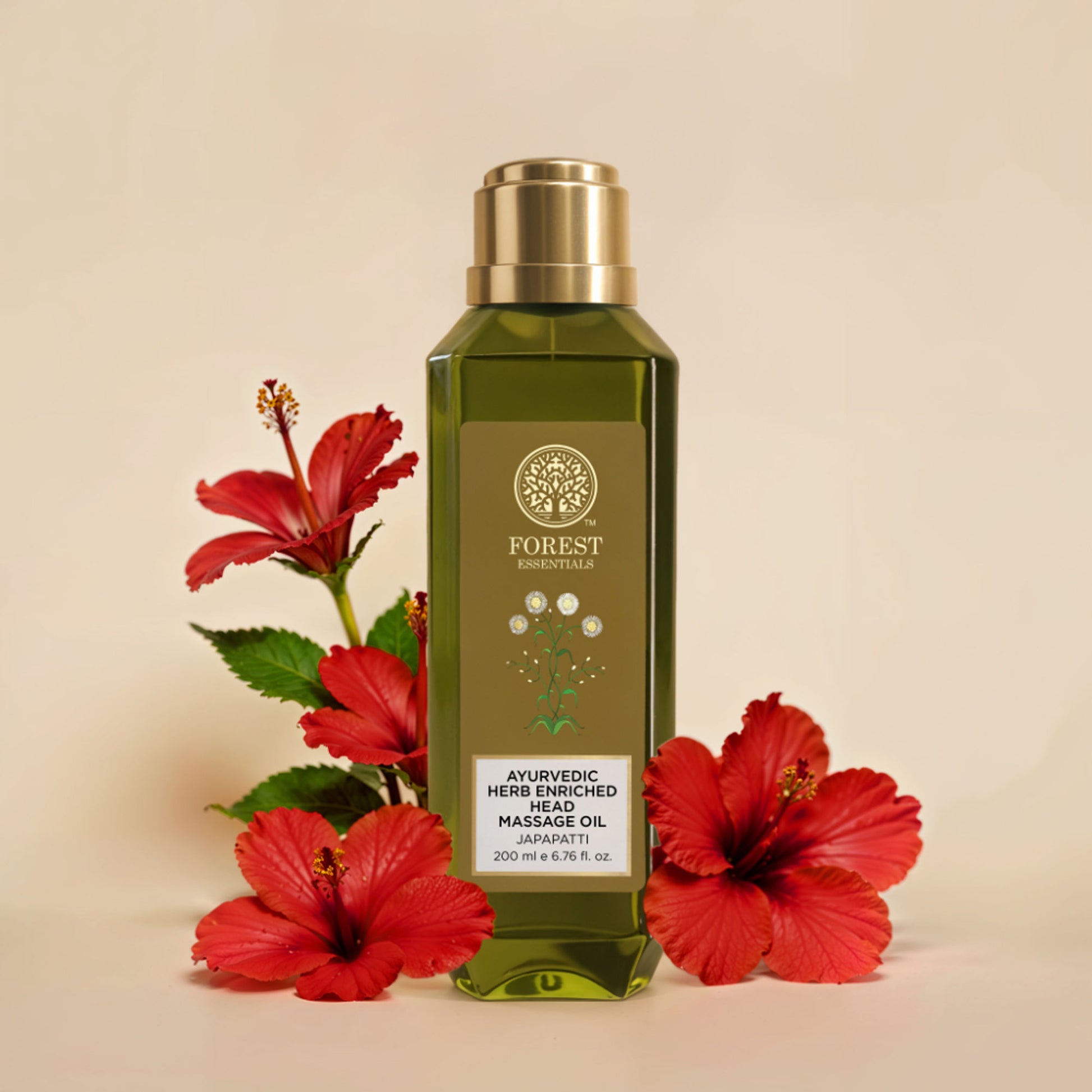 Forest Essentials Ayurvedic Herb Enriched Head Massage Oil Japapatti - Hair Oil for Dry Frizzy Hair