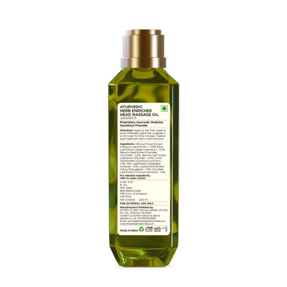 Forest Essentials Ayurvedic Herb Enriched Head Massage Oil Japapatti - Hair Oil for Dry Frizzy Hair