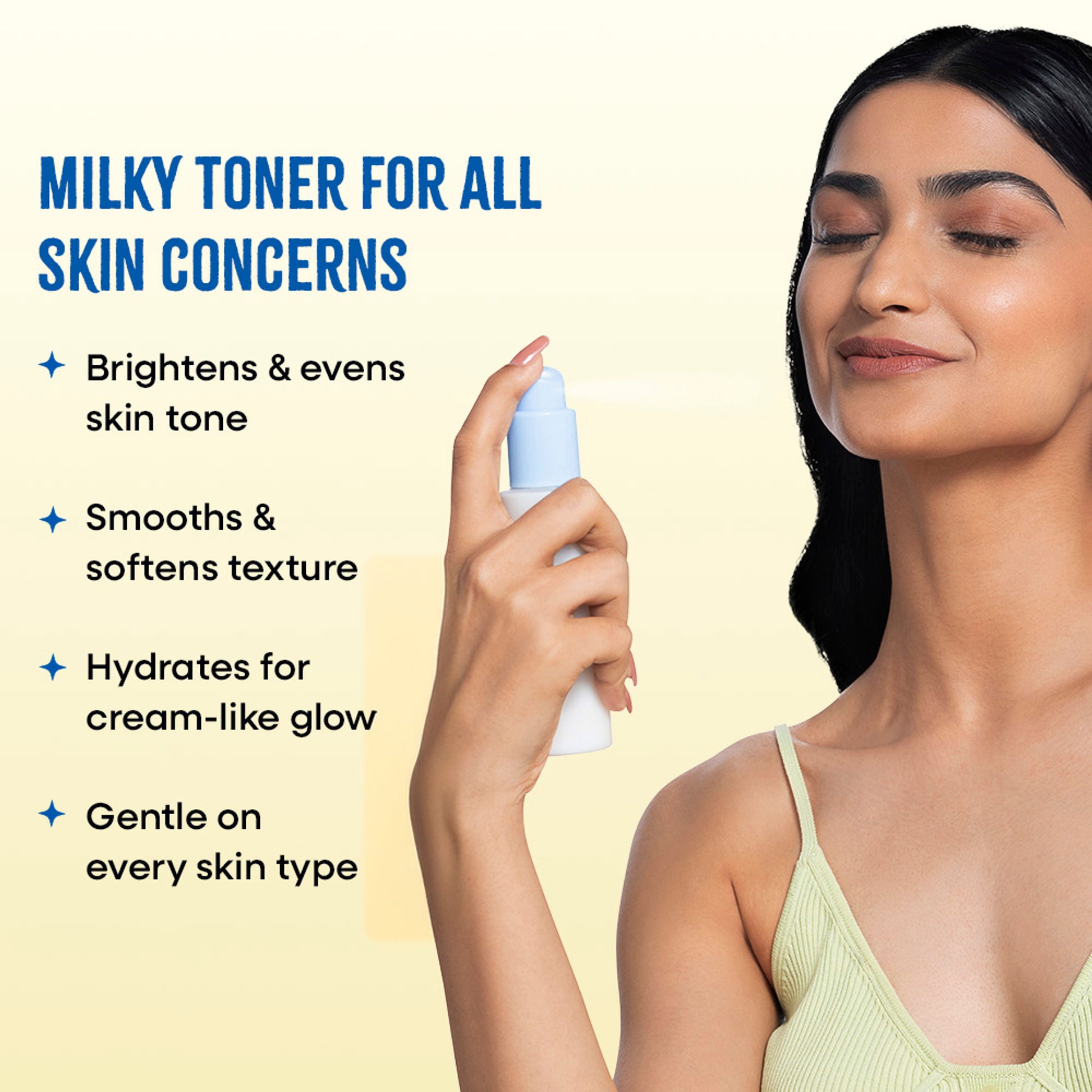 Nykaa Skin Rose Water Toner Mist with Hyaluronic Acid for Intense Hydration & Skin Barrier Repair - Rice Water and Glycolic Acid