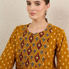 Dhiyona IE Women Geometric Printed Cotton Kurta with Trousers