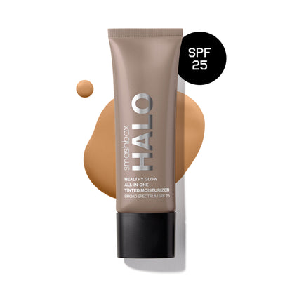 Smashbox Halo Healthy Glow All-In-One Tinted Moisturizer Foundation With SPF 25 Travel Size (Skin Tint) - Medium Tan
