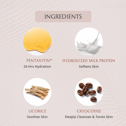 AreoVeda Natural & Gentle Hydrating Body Foam Wash, Refreshing and Suitable for All Skin Types