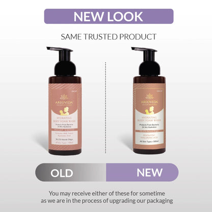 AreoVeda Natural & Gentle Hydrating Body Foam Wash, Refreshing and Suitable for All Skin Types