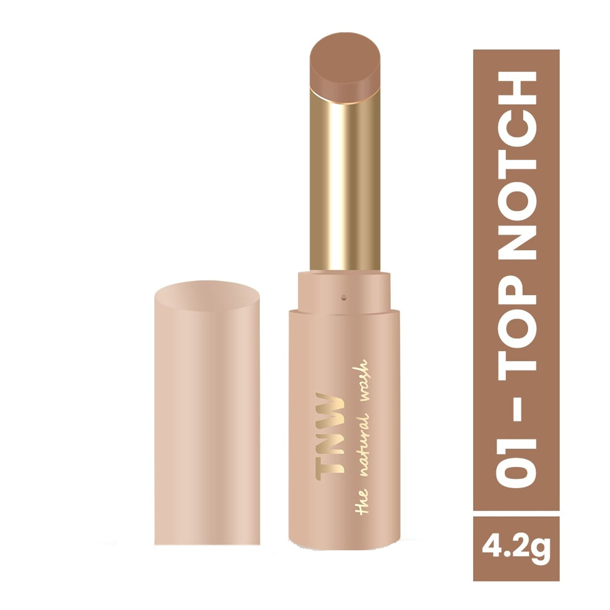 TNW The Natural Wash Long Stay Powdery Mousse Semi Matte Bullet Lipstick - 01 - Top Notch