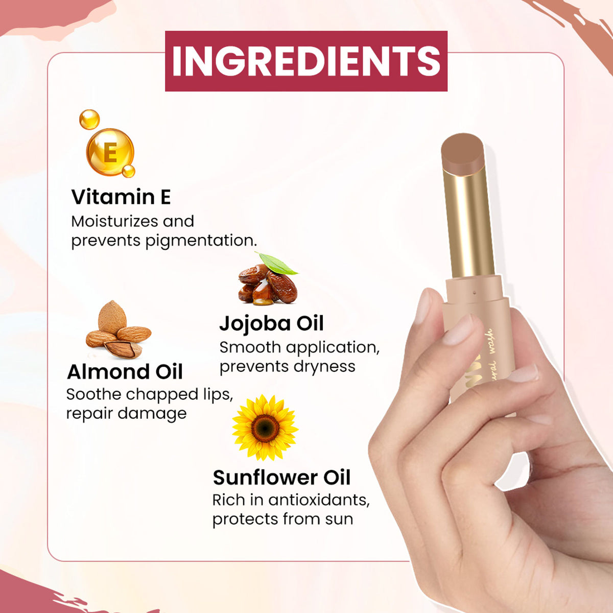 TNW The Natural Wash Long Stay Powdery Mousse Semi Matte Bullet Lipstick - 02 - Main Character