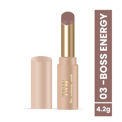 TNW The Natural Wash Long Stay Powdery Mousse Semi Matte Bullet Lipstick - 03 - Boss Energy