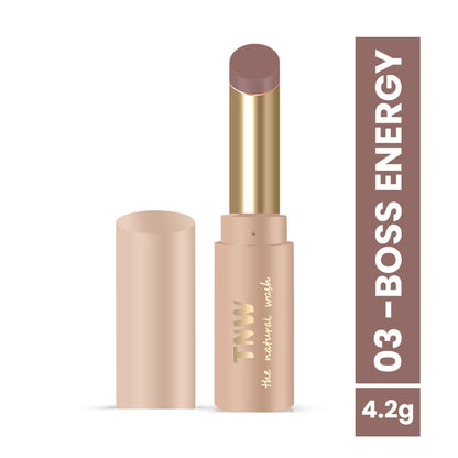 TNW The Natural Wash Long Stay Powdery Mousse Semi Matte Bullet Lipstick - 03 - Boss Energy