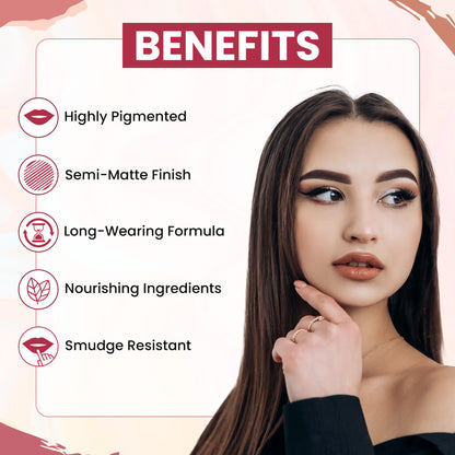 TNW The Natural Wash Long Stay Powdery Mousse Semi Matte Bullet Lipstick - 03 - Boss Energy