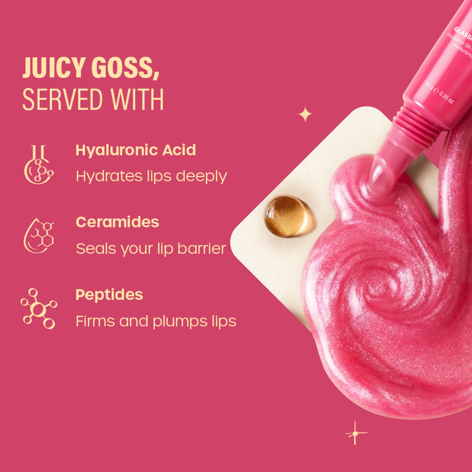 Plum BodyLovin' Gossippin’ Ginger Ale Glassic Lip Balm - Shimmery Pink