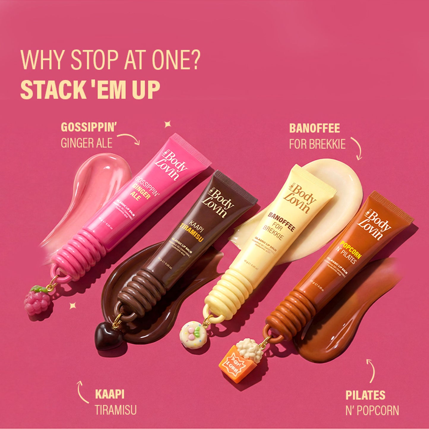 Plum BodyLovin' Gossippin’ Ginger Ale Glassic Lip Balm - Shimmery Pink