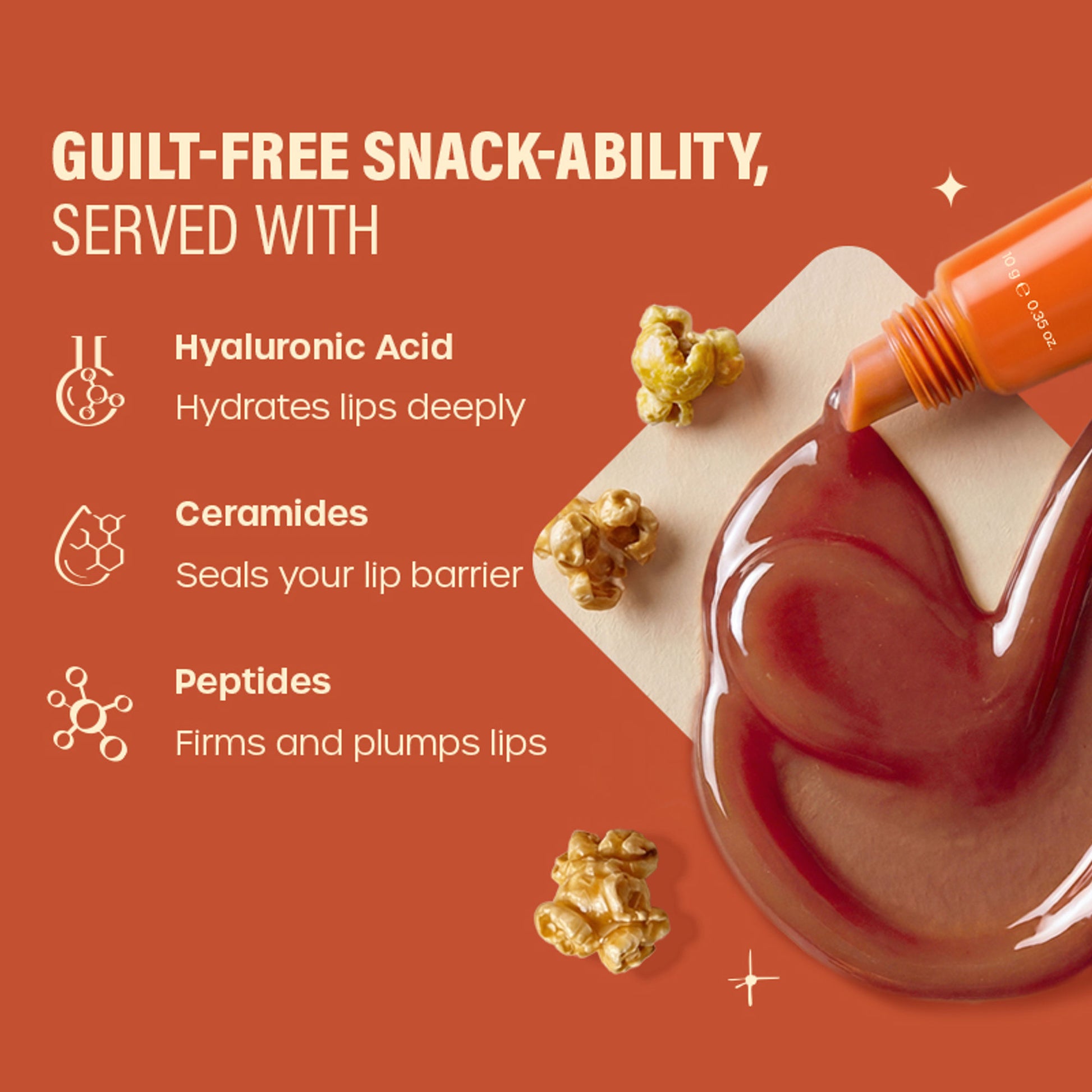 Plum BodyLovin' Popcorn N' Pilates Glassic Lip Balm - Caramel Brown