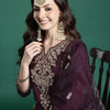 Indyancart IE Ethnic Motifs Embroidered Gotta Patti Kurta with Trousers & With Dupatta