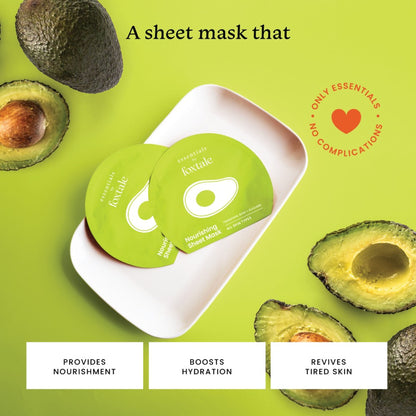 Foxtale Essentials Sheet Masks - Hyaluronic Acid and Avocado