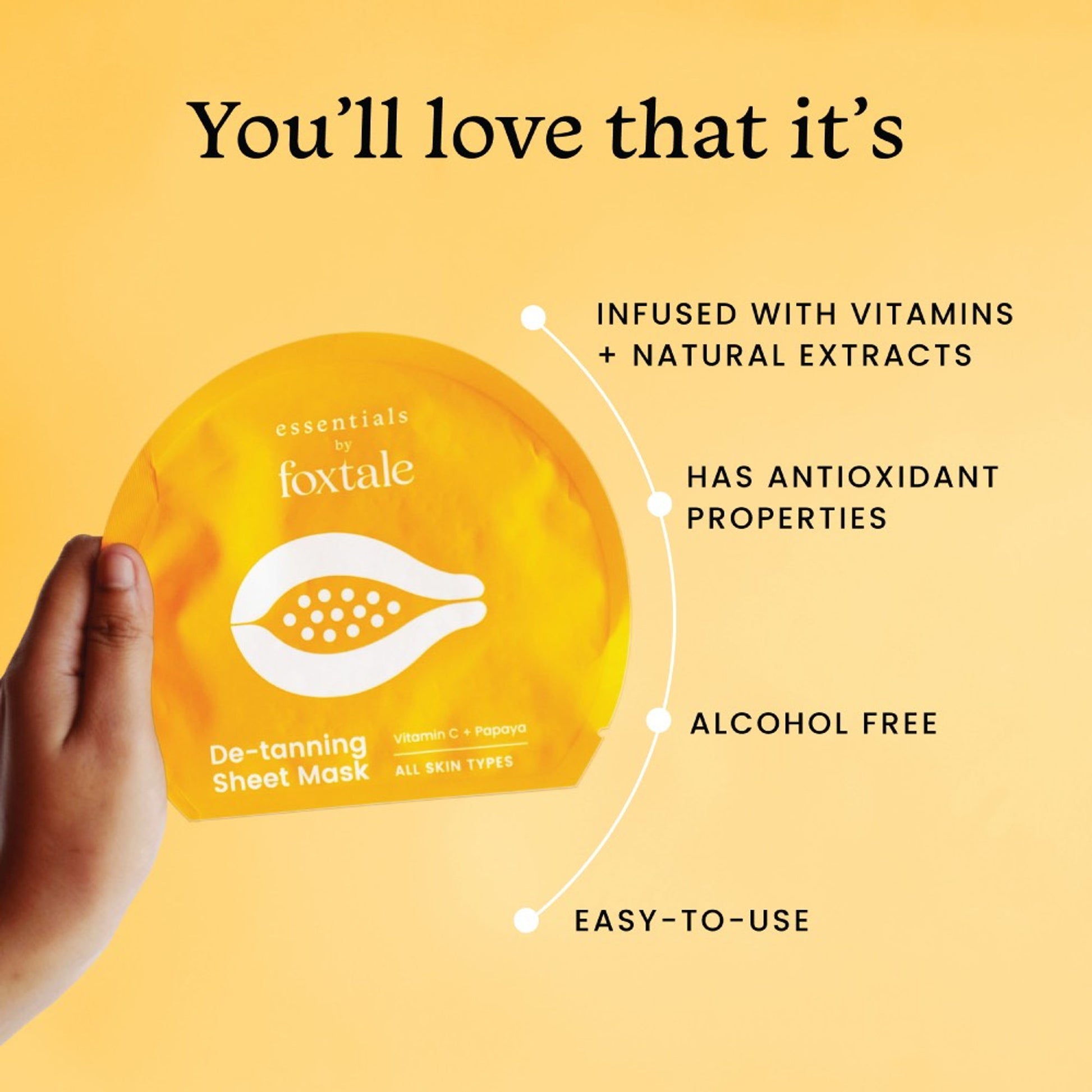 Foxtale Essentials Sheet Masks - Vitamin C and Papaya