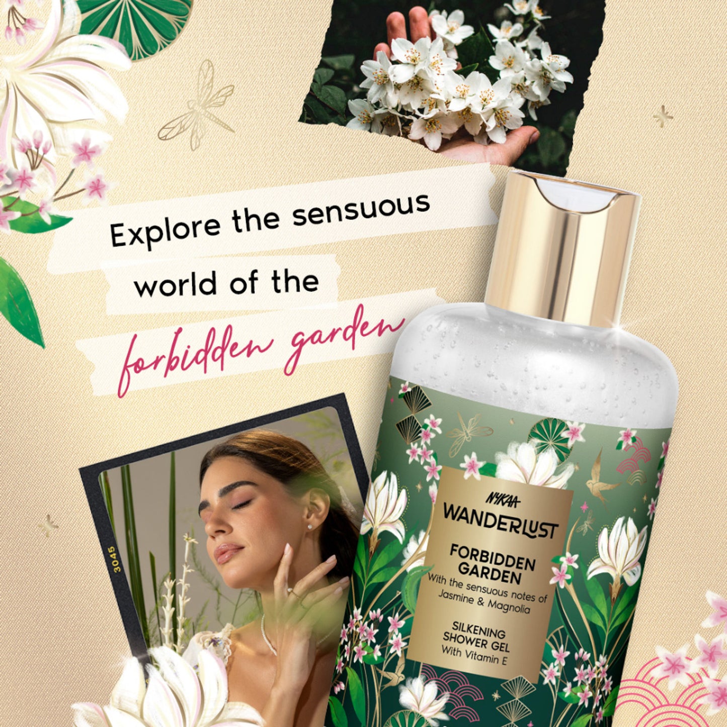 Nykaa Wanderlust Perfume Shower Gel - Hydrating, Relaxing & Cleansing - Forbidden Garden