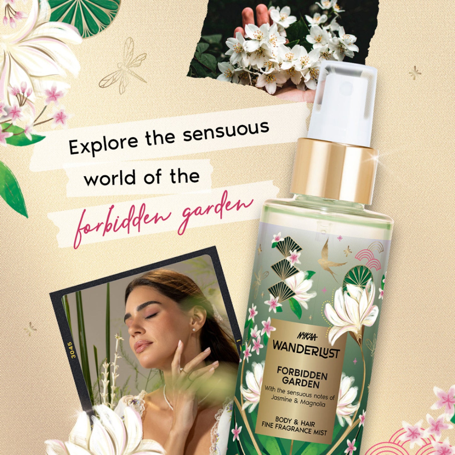 Nykaa Wanderlust 2-in-1 Body & Hair Perfume Mist Long Lasting Fragrance - Upto 8 hours - Forbidden Garden
