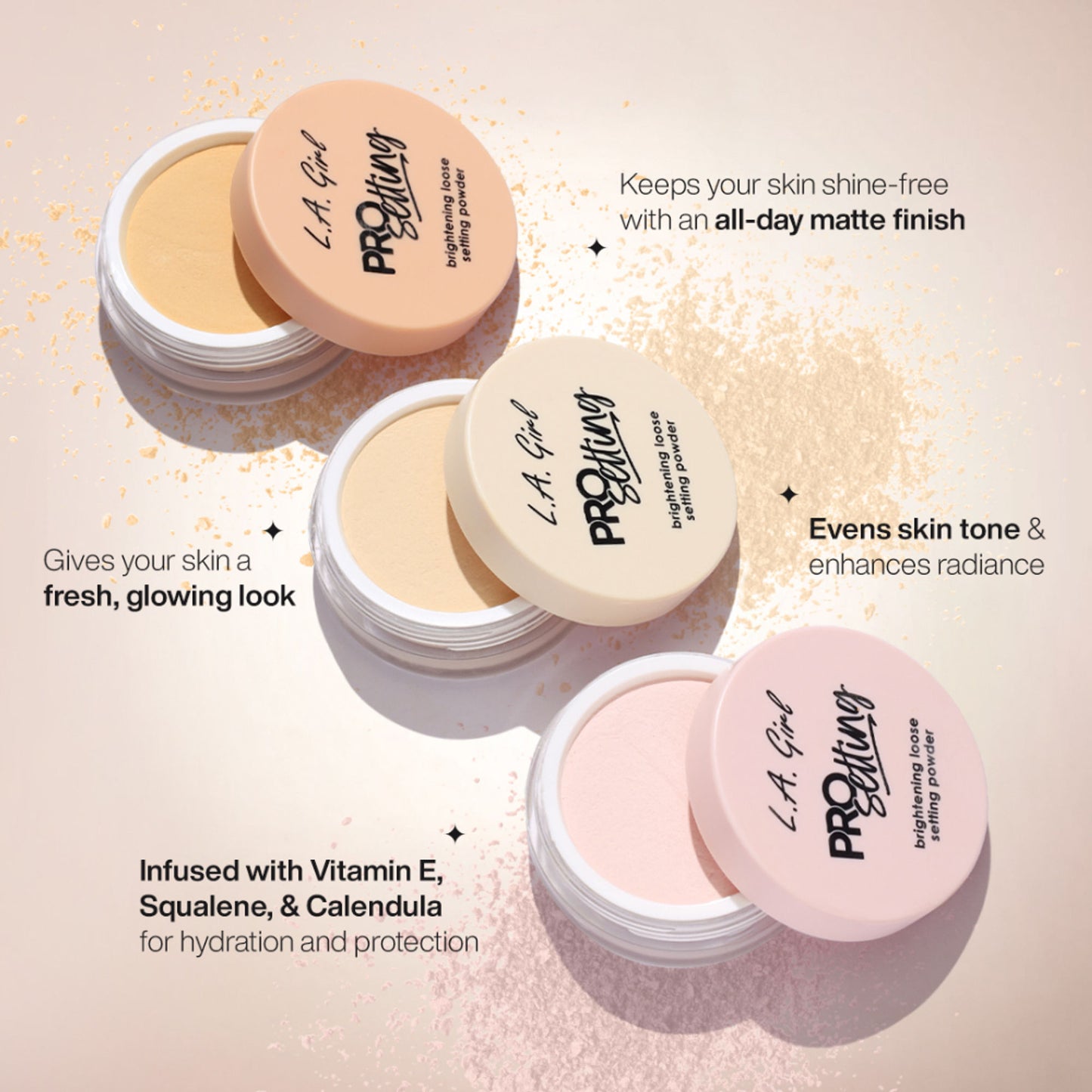 L.A. Girl Pro Setting Brightening Loose Setting Powder - Soft Pink