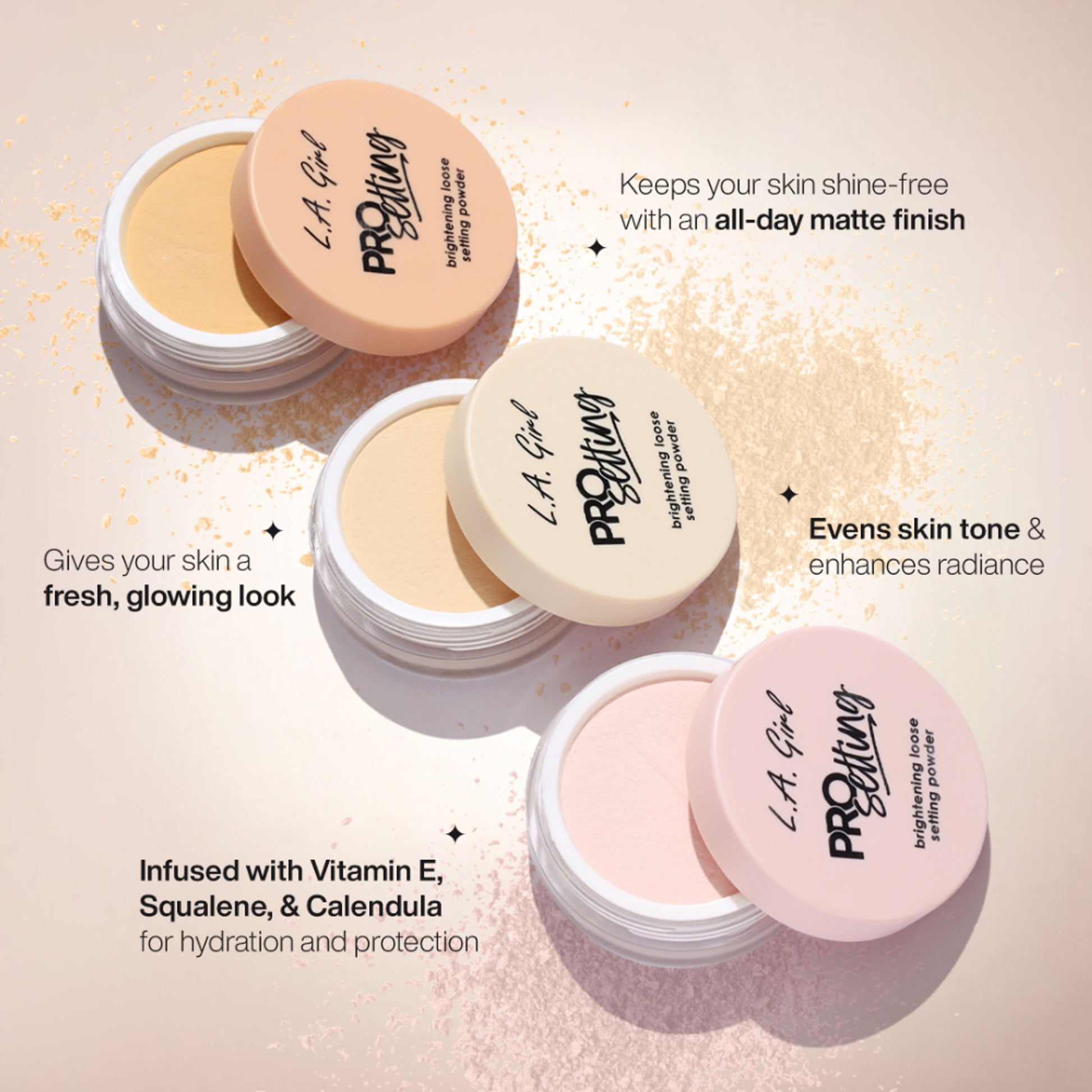 L.A. Girl Pro Setting Brightening Loose Setting Powder - Soft Pink