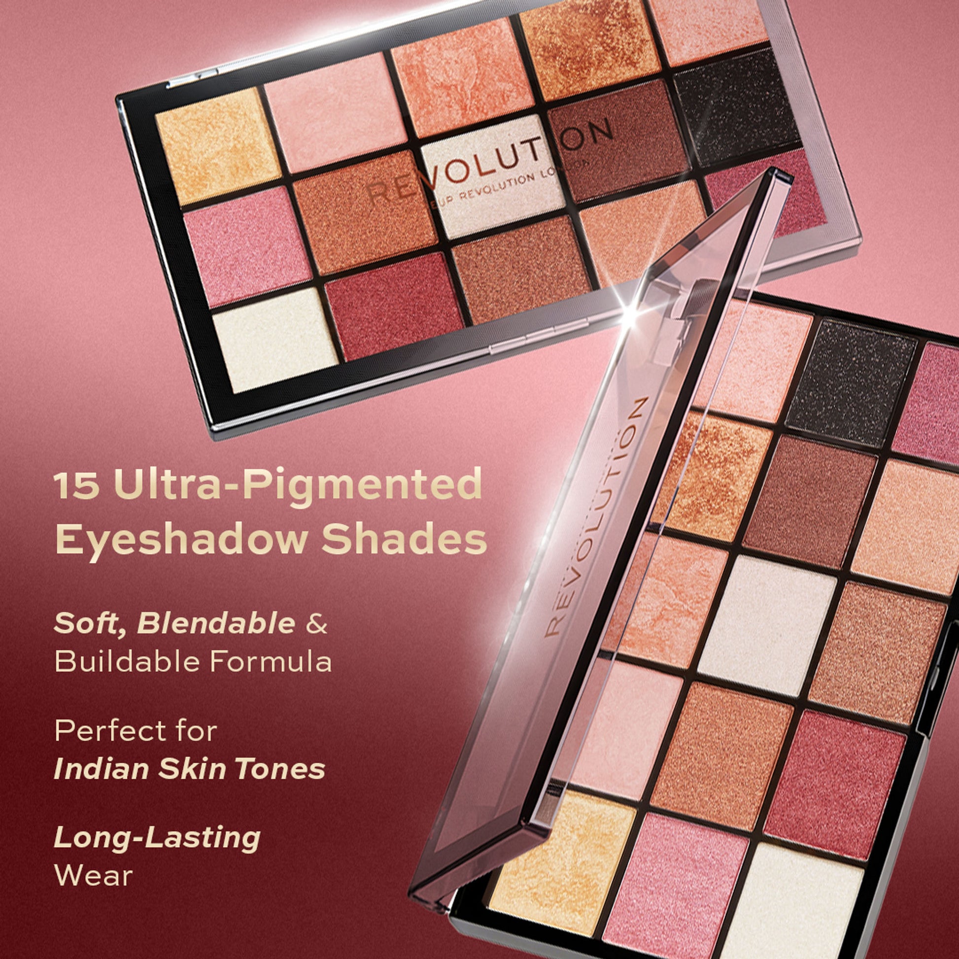 Makeup Revolution Reloaded Eyeshadow Palette-15 Smooth & Rich Shade-High Pay Off Formula - Affection