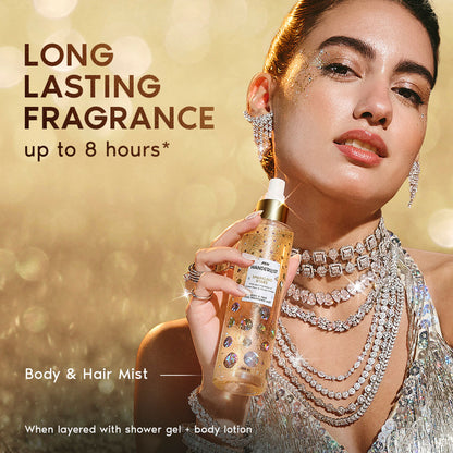 Nykaa Wanderlust 2-in-1 Body & Hair Perfume Mist Long Lasting Fragrance - Upto 8 hours - Sparkling Stars