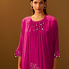 Dhiyona IE Floral Embroidered Round Neck Tunic With Trousers
