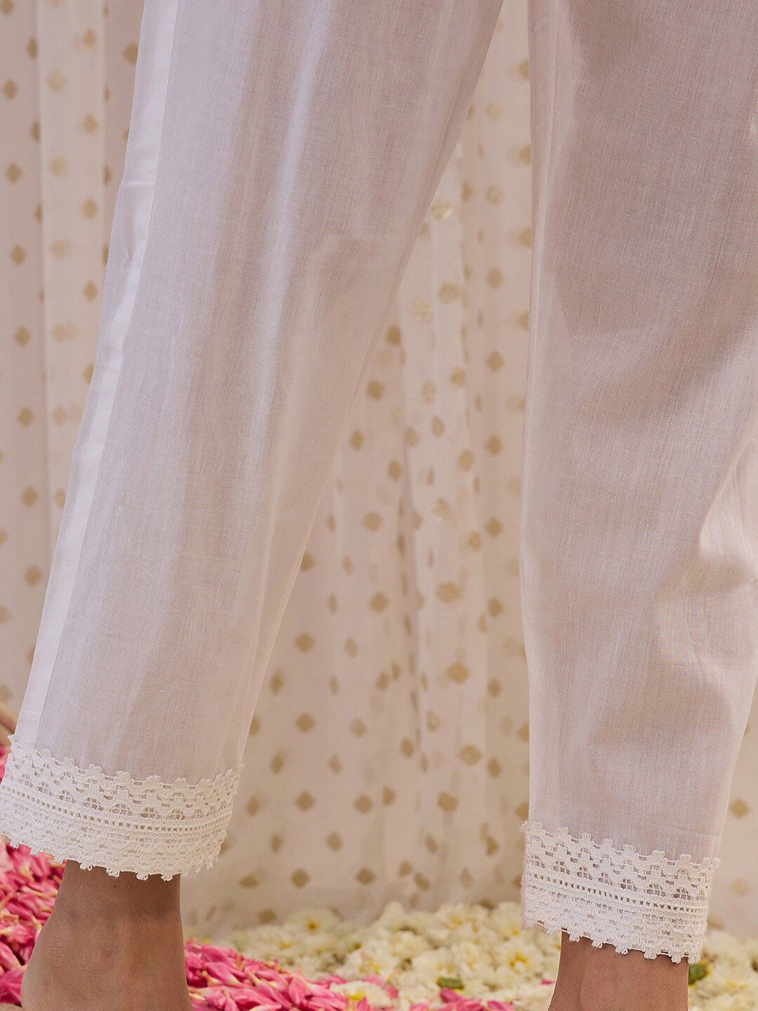 Indyancart IE Ethnic Motifs Printed Straight Pure Cotton Kurta