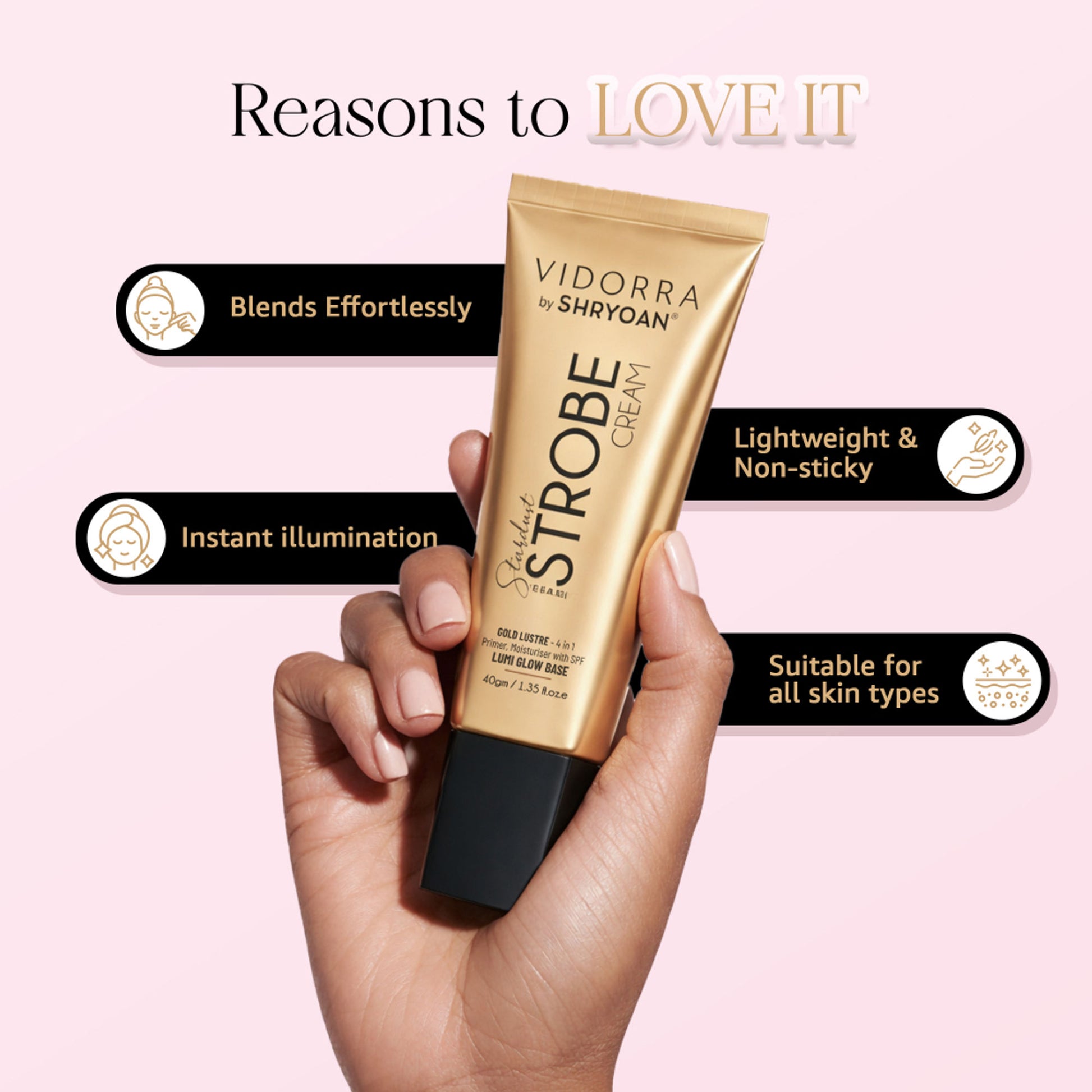 Shryoan Illuminating Strobing Moisturizer Cream Primer - Gold