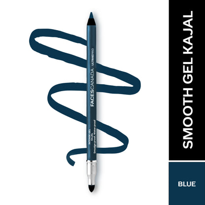 Faces Canada Ultime Pro Intense Gel Kajal With Smudger & Sharpener - Blue