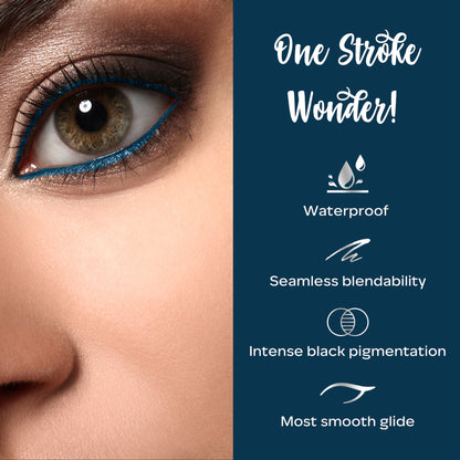 Faces Canada Ultime Pro Intense Gel Kajal With Smudger & Sharpener - Blue