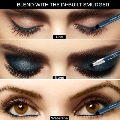 Faces Canada Ultime Pro Intense Gel Kajal With Smudger & Sharpener - Blue
