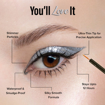 Coloressence Shimmer Gel Eye Liner - Silver