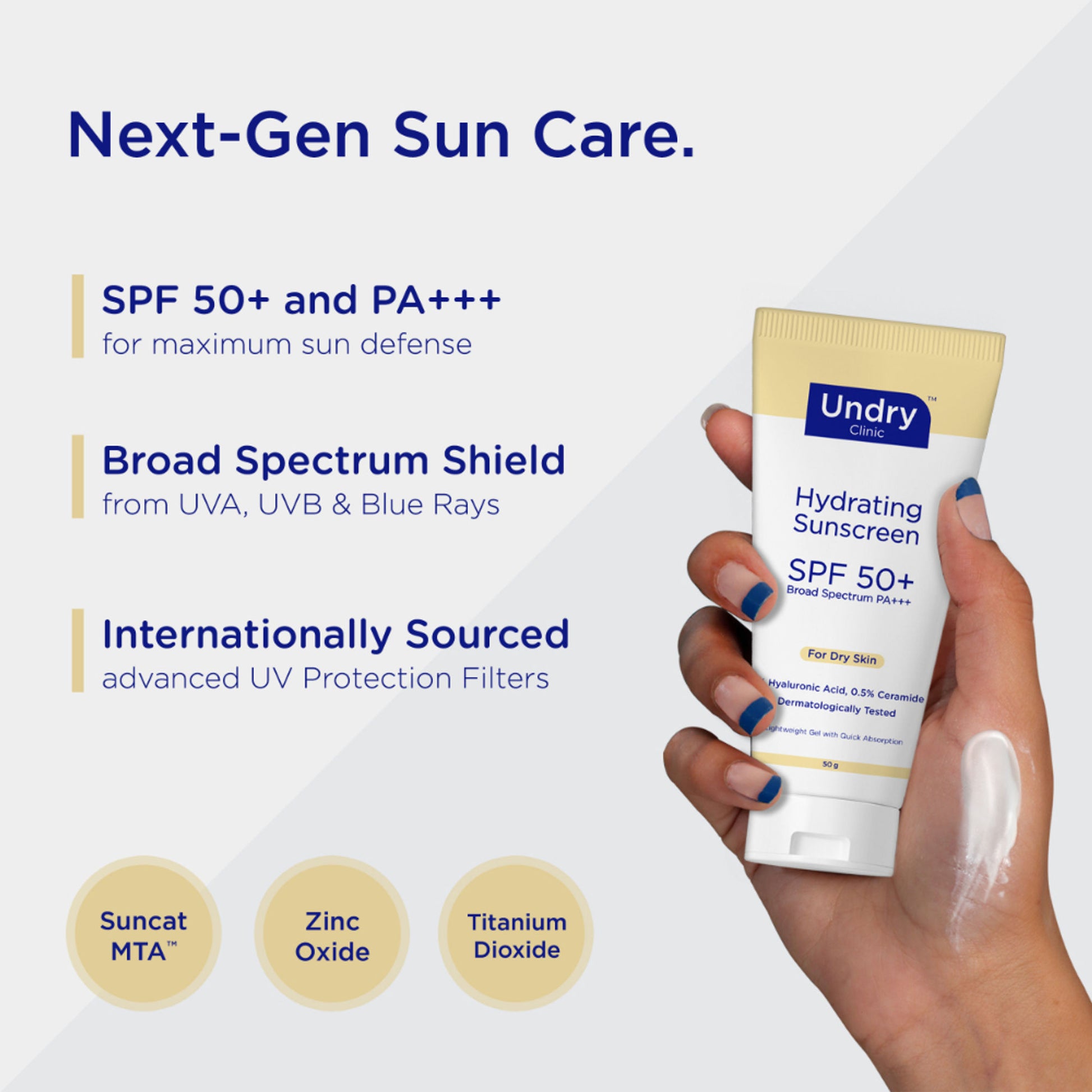 Undry Hydrating Sunscreen For Dry Skin SPF 50+ PA+++