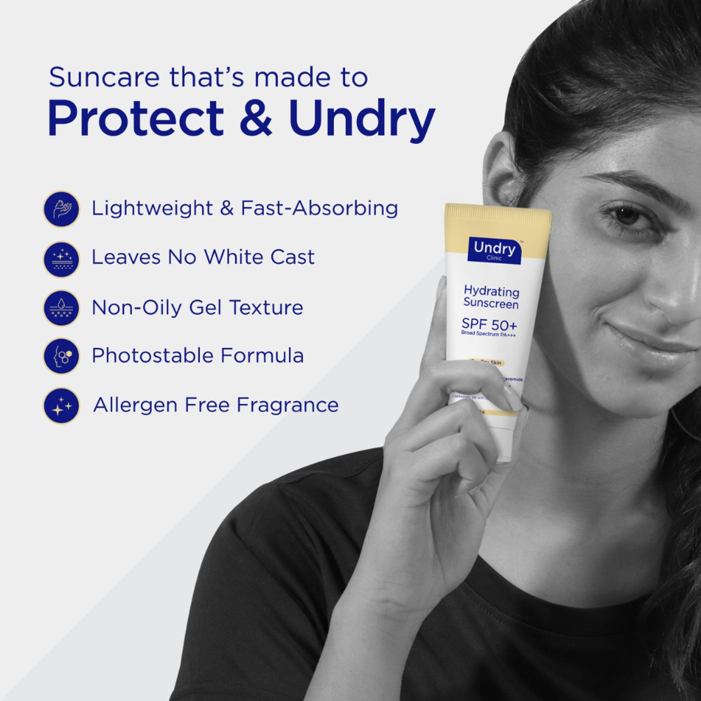 Undry Hydrating Sunscreen For Dry Skin SPF 50+ PA+++