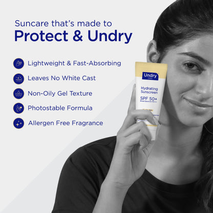 Undry Hydrating Sunscreen For Dry Skin SPF 50+ PA+++