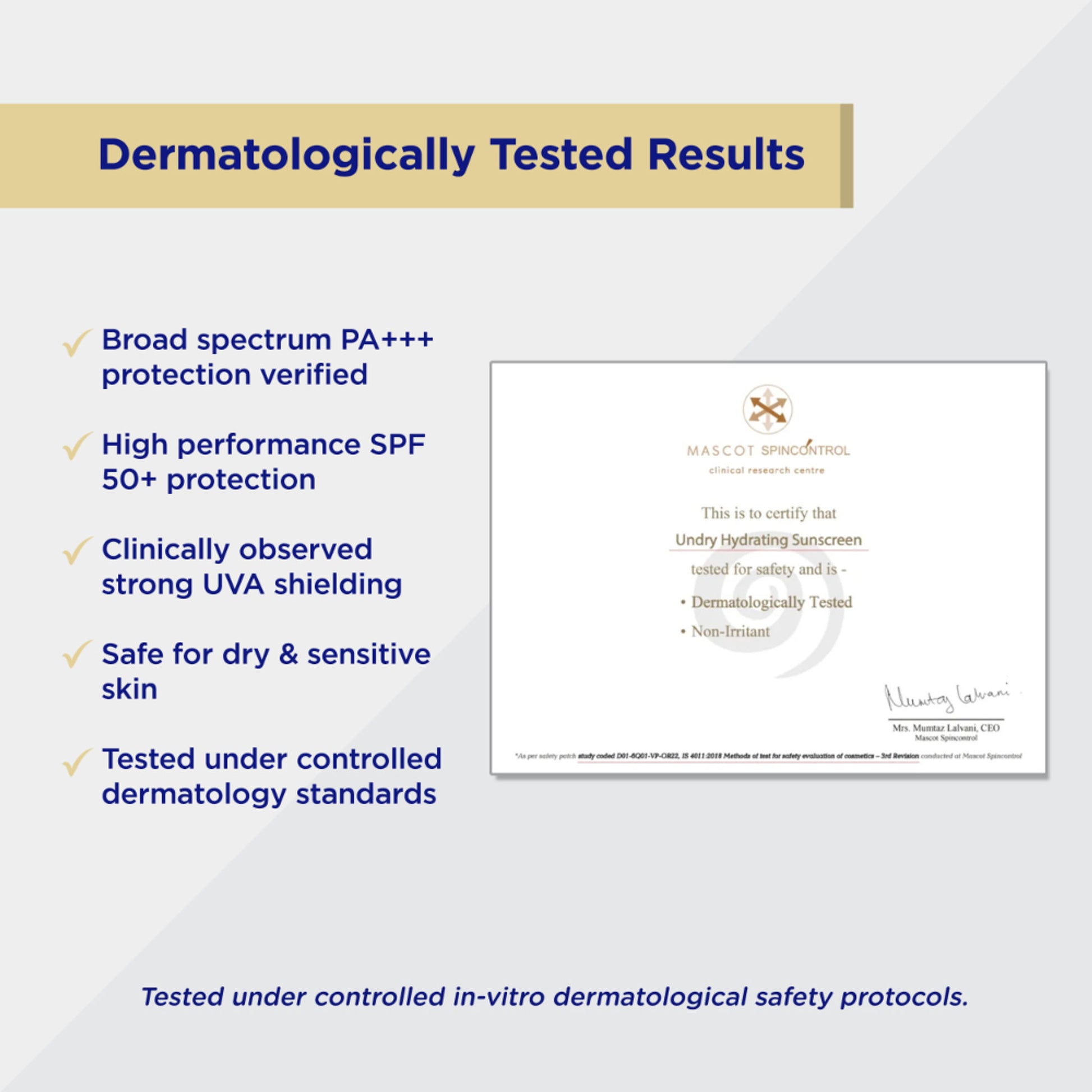 Undry Hydrating Sunscreen For Dry Skin SPF 50+ PA+++