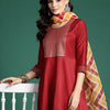 Dhiyona IE Empire Sequinned Liva Kurta with Trousers & With Dupatta
