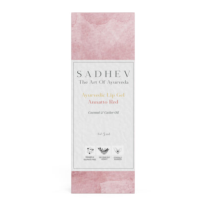 Sadhev Ayurvedic Lip Gel Annatto Red - Coconut & Castor oil