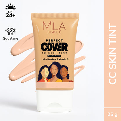 Mila Beaute Perfect Cover CC Skin Tint with SPF 24+ & Squalane - 01 Vanilla Sponge