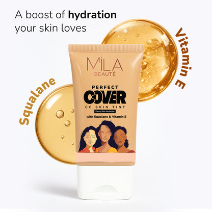 Mila Beaute Perfect Cover CC Skin Tint with SPF 24+ & Squalane - 01 Vanilla Sponge