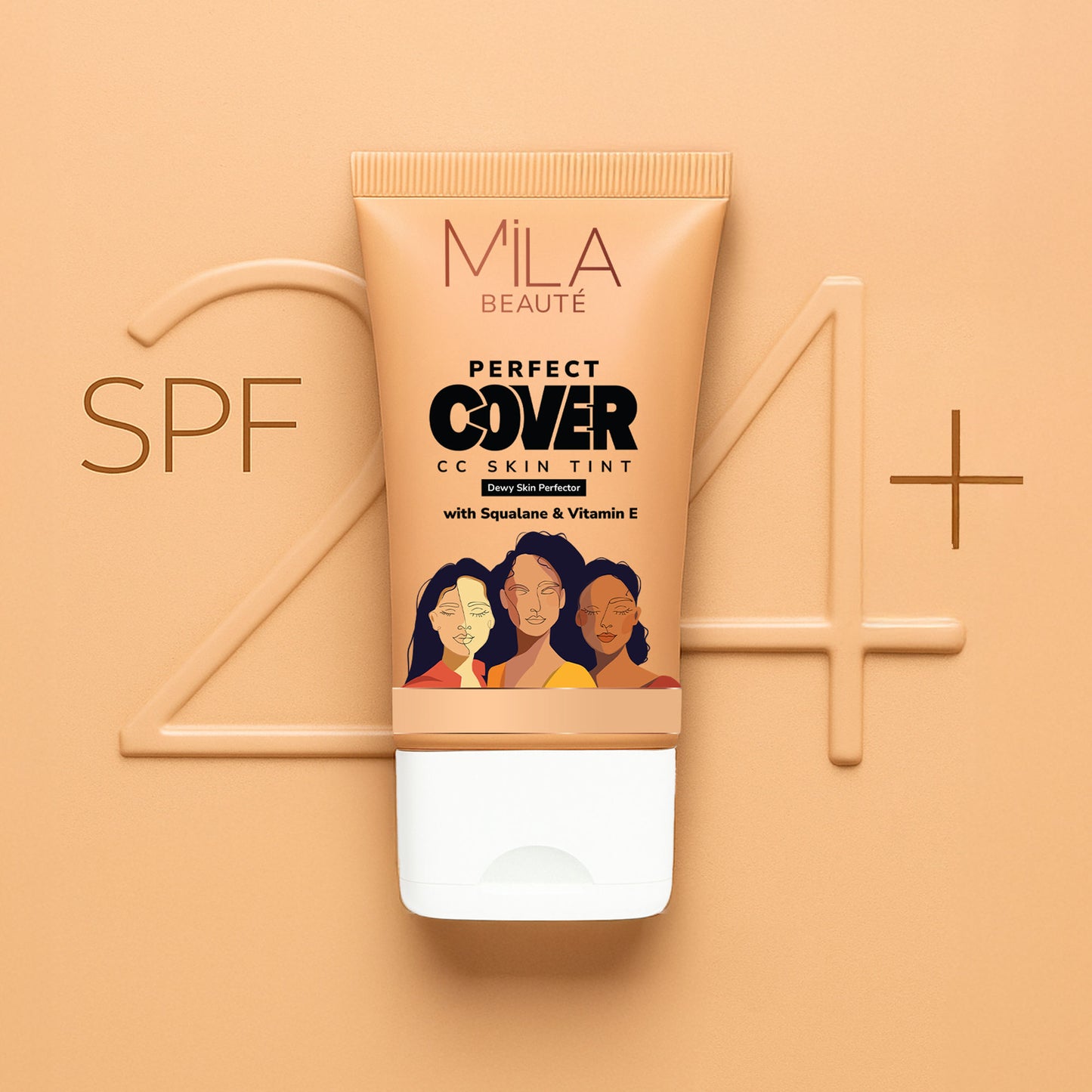 Mila Beaute Perfect Cover CC Skin Tint with SPF 24+ & Squalane - 02 Butter Cookie