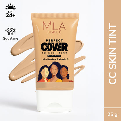 Mila Beaute Perfect Cover CC Skin Tint with SPF 24+ & Squalane - 04 Biscuit Spread